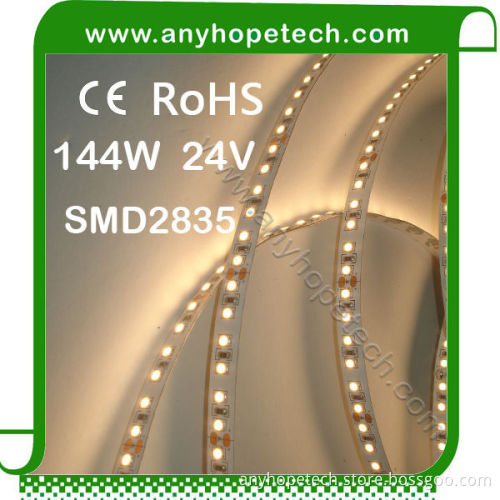 SMD2835 indoor high lumen led light 1200lm with 3m adhesive backing a peal off ribbon